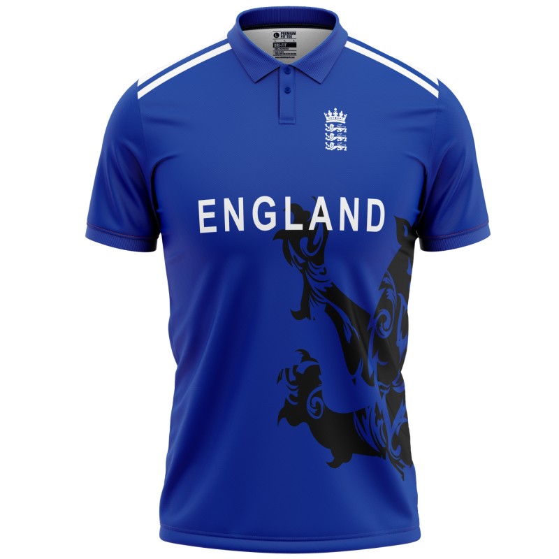 England Blue ODI World Cup 2015 Half Sleeves Cricket Fan Jersey - 100% Dryfit Polyester England Blue ODI World Cup 2015 Half Sleeves Cricket Fan Jersey - 100% Dryfit Polyester